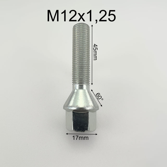 Lot de 20 Boulons de roue  M12 x 1.25 45mm