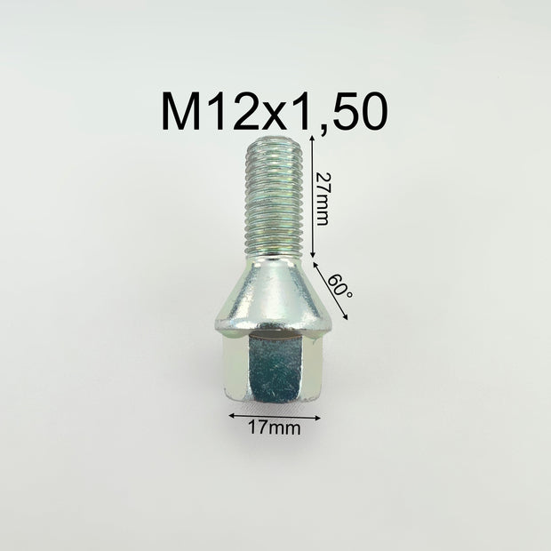 Lot de 20 Boulons de roue  M12 x 1.50 27mm