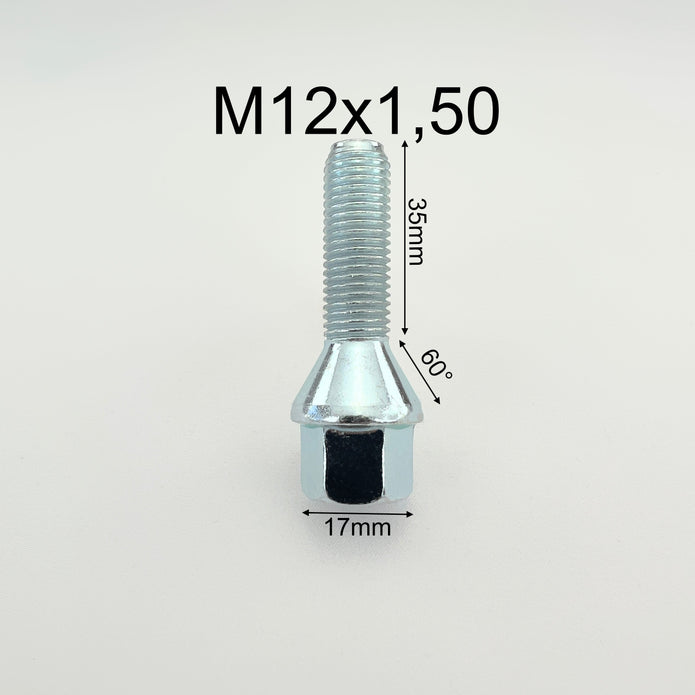 Lot de 20 Boulons de roue  M12 x 1.50 35mm