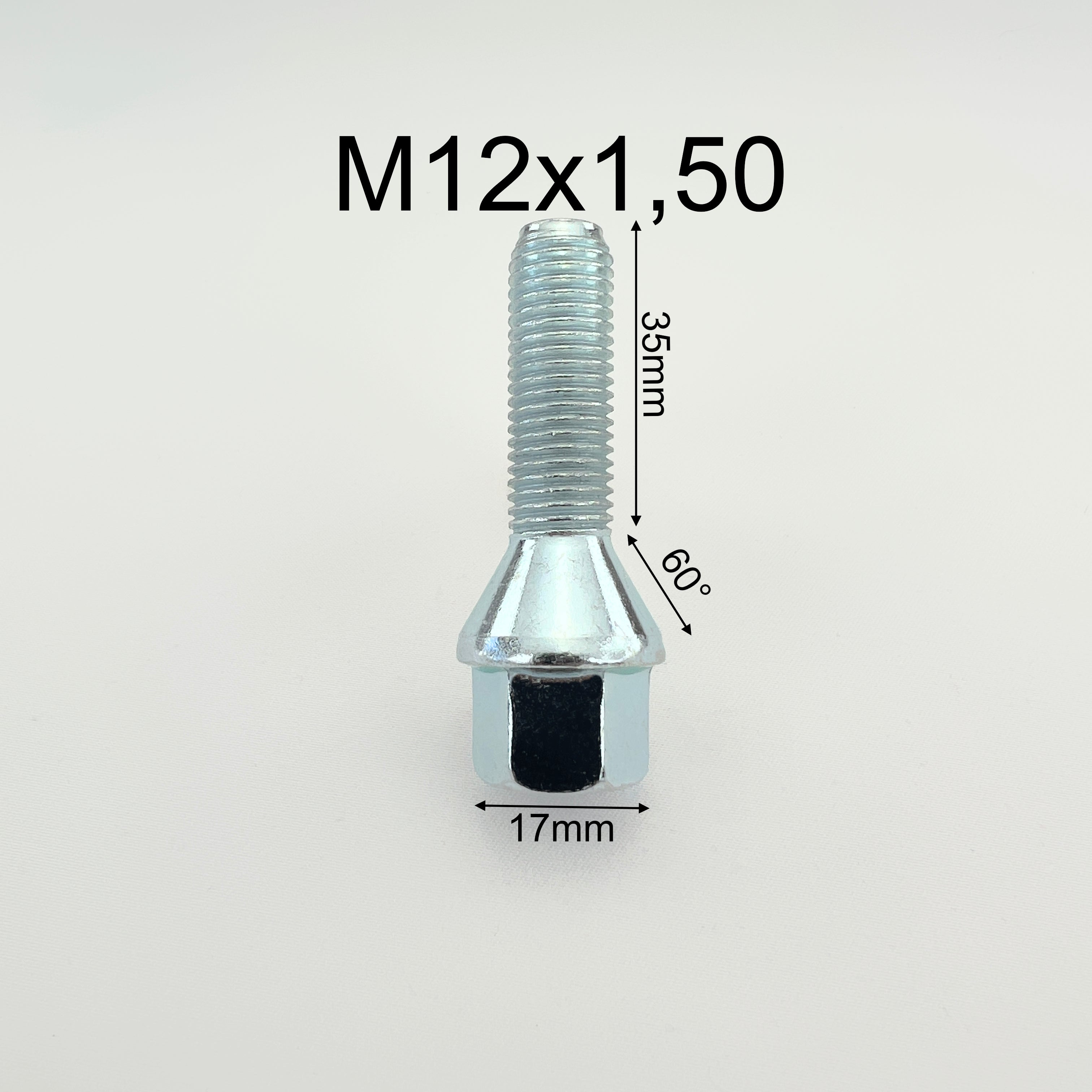 Lot de 20 Boulons de roue  M12 x 1.50 35mm