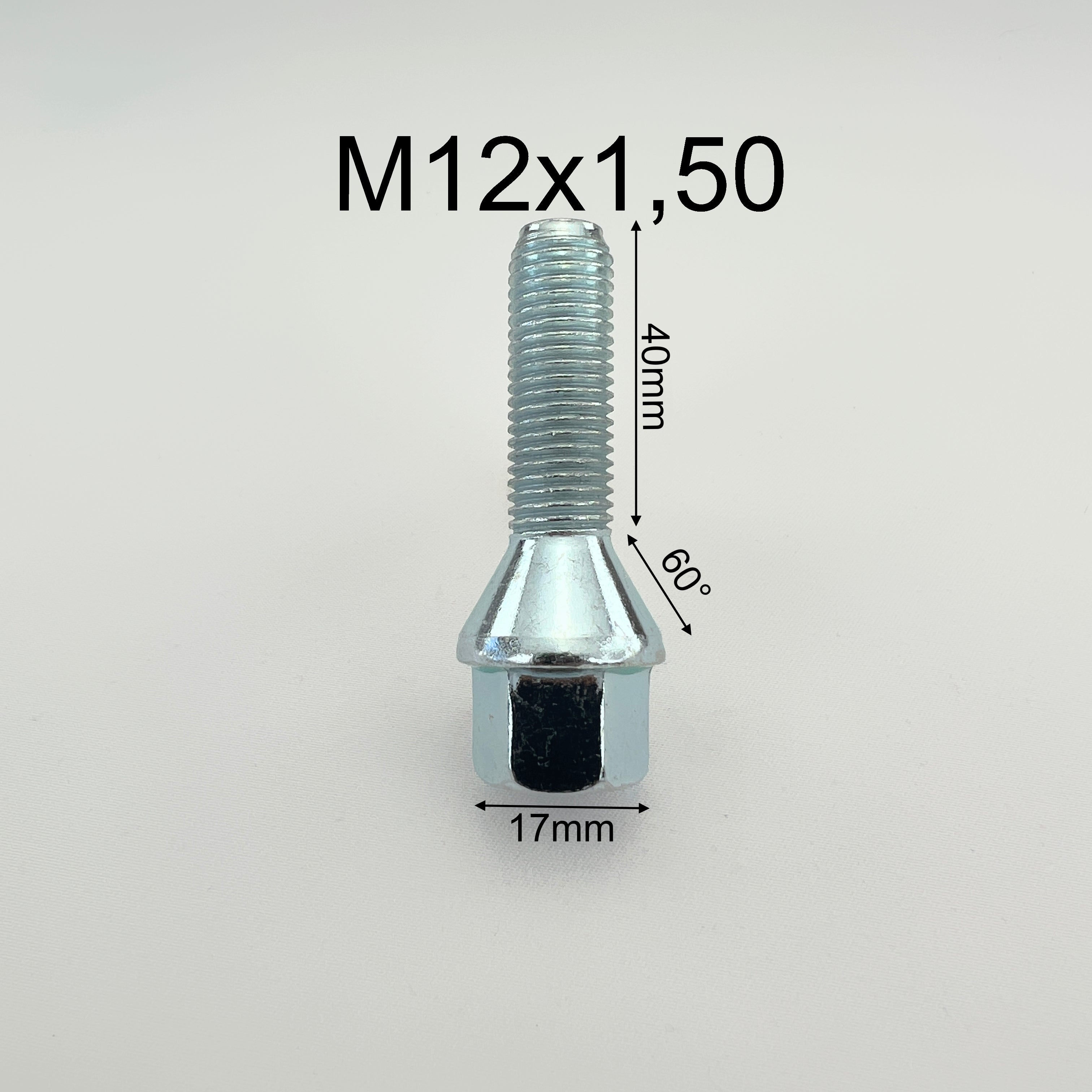 Lot de 20 Boulons de roue  M12 x 1.50 40mm