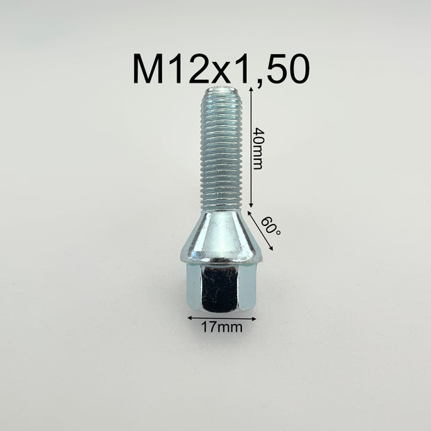 Lot de 20 Boulons de roue  M12 x 1.50 40mm