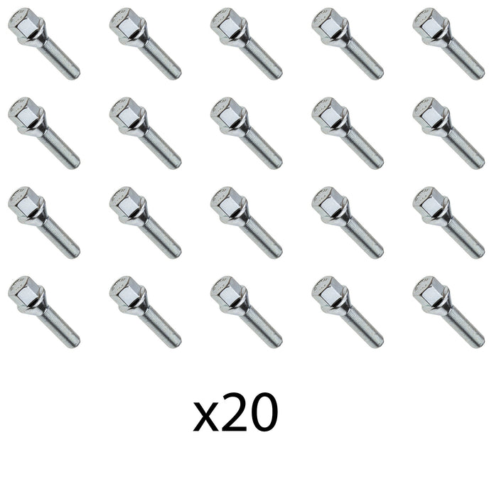 Lot de 20 Boulons de roue  M12 x 1.25 40mm