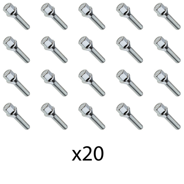 Lot de 20 Boulons de roue  M12 x 1.25 40mm