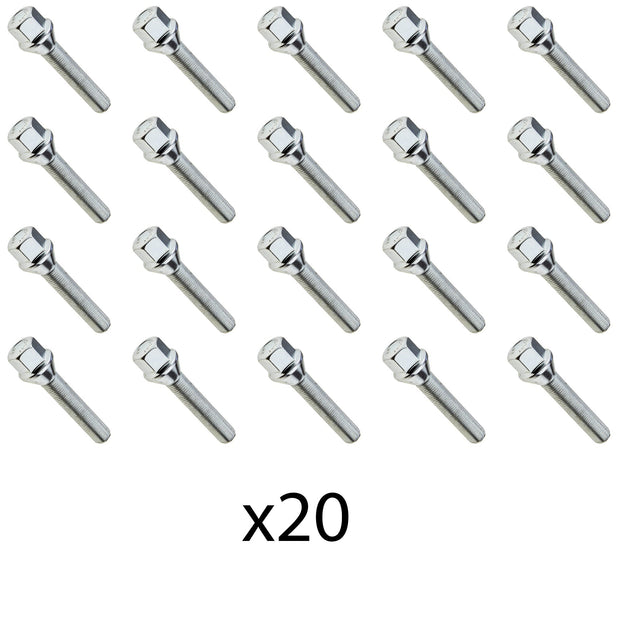 Lot de 20 Boulons de roue  M12 x 1.25 55mm