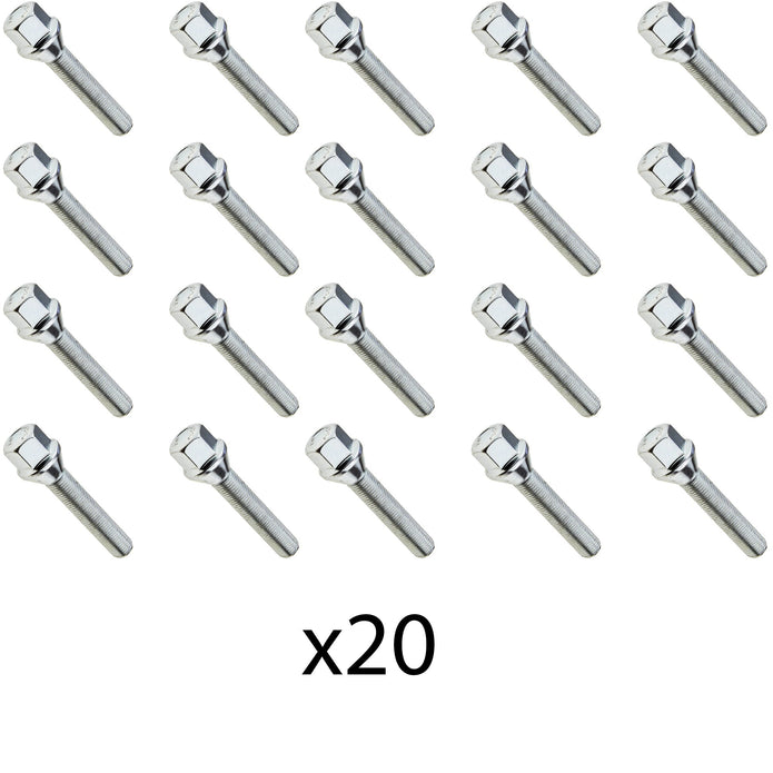 Lot de 20 Boulons de roue  M12 x 1.50 50mm