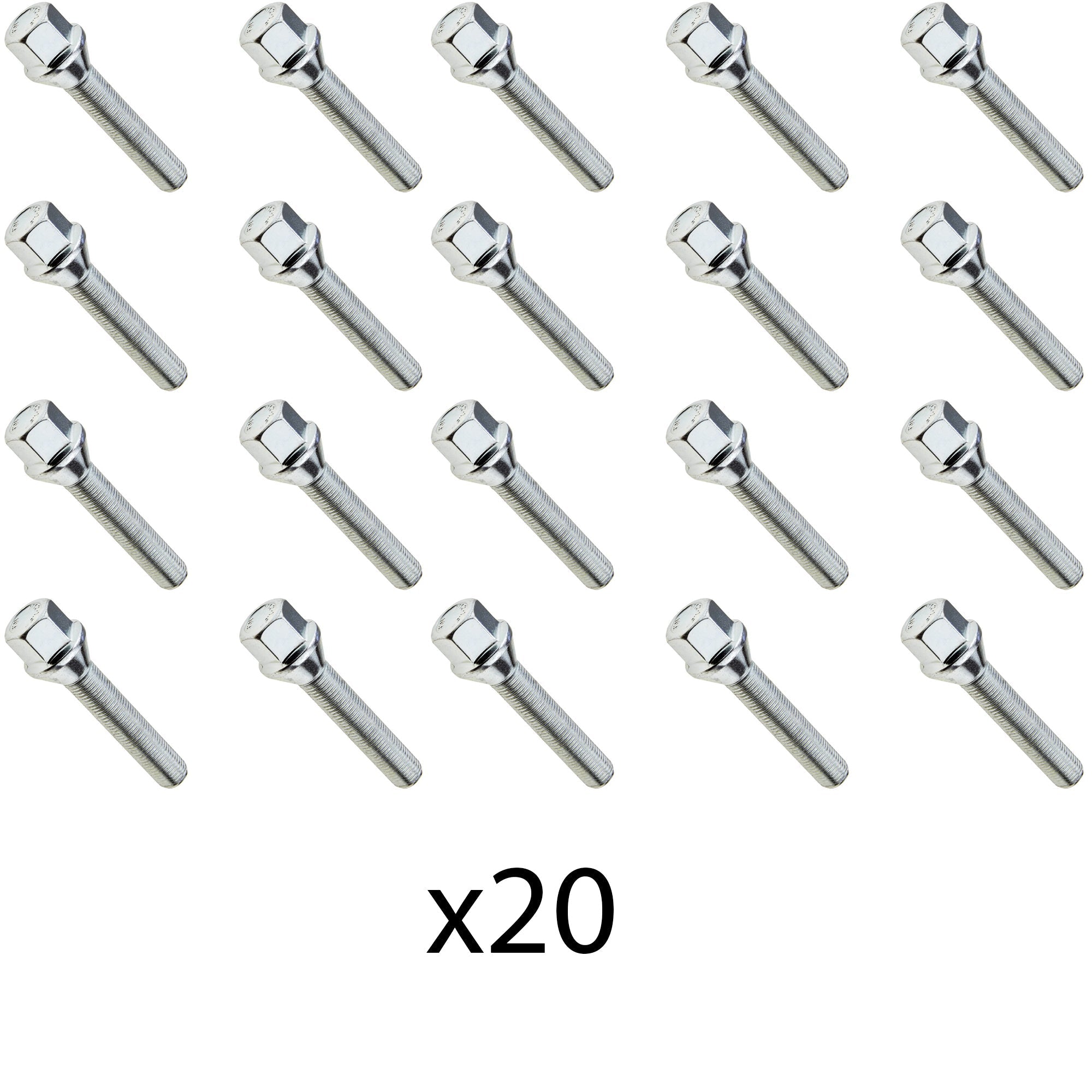 Lot de 20 Boulons de roue  M12 x 1.50 50mm