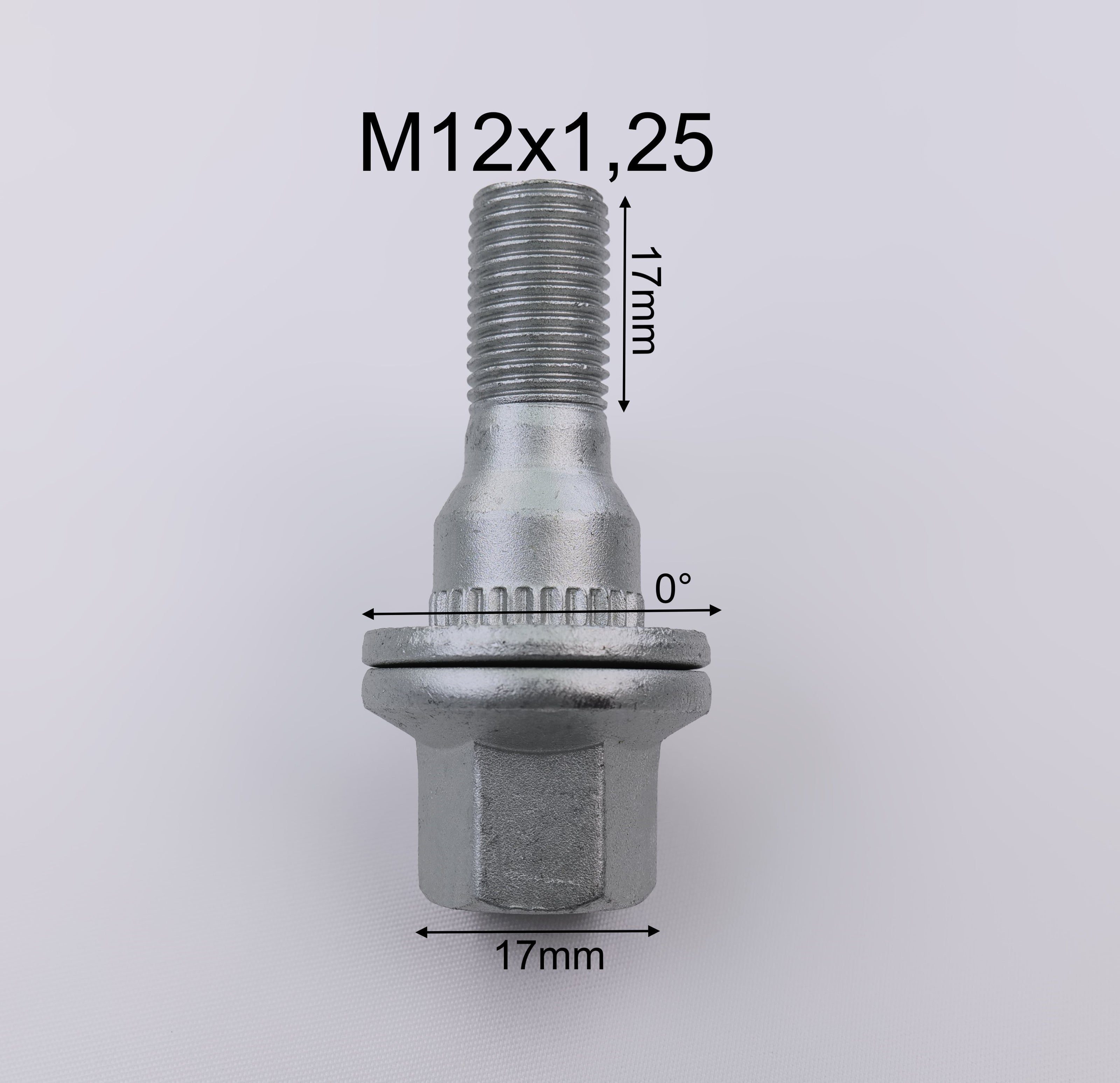 Lot de 20 Boulons de roue  M12 x 1.25 17mm