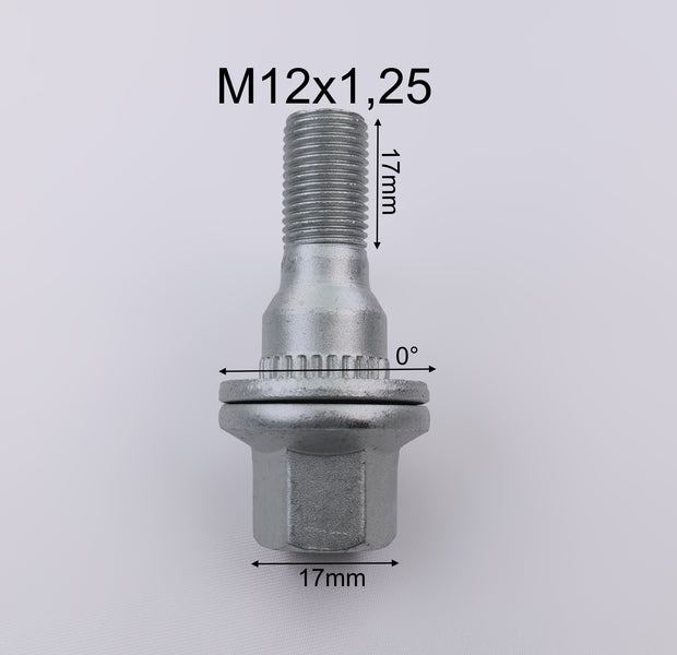 Lot de 20 Boulons de roue  M12 x 1.25 17mm