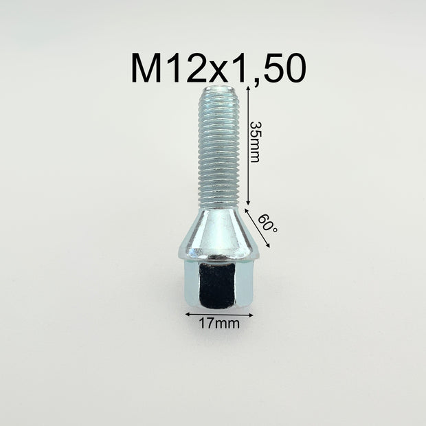Lot de 20 Boulons de roue  M12 x 1.50 35mm