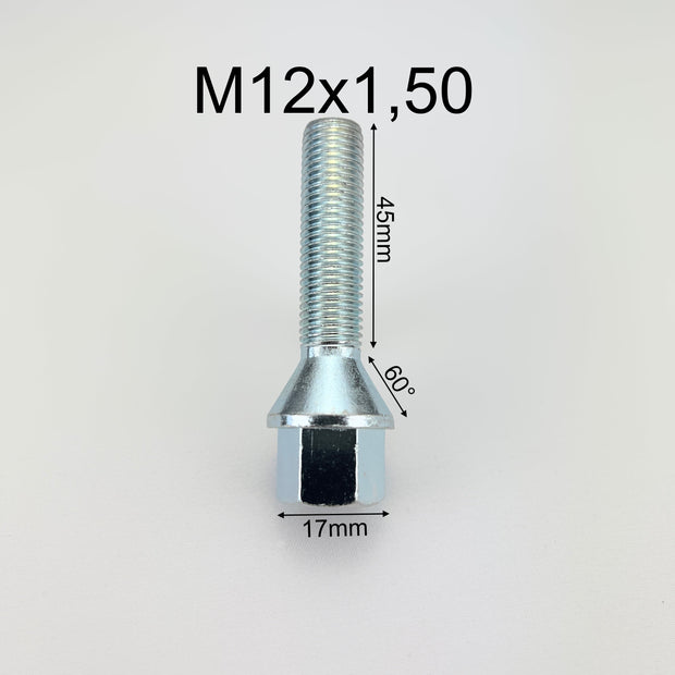Lot de 20 Boulons de roue  M12 x 1.50 45mm