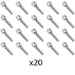 Lot de 20 Boulons de roue  M12 x 1.25 50mm